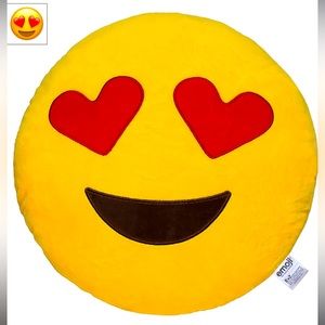 Heart Eyes Emoji Plush Pillow